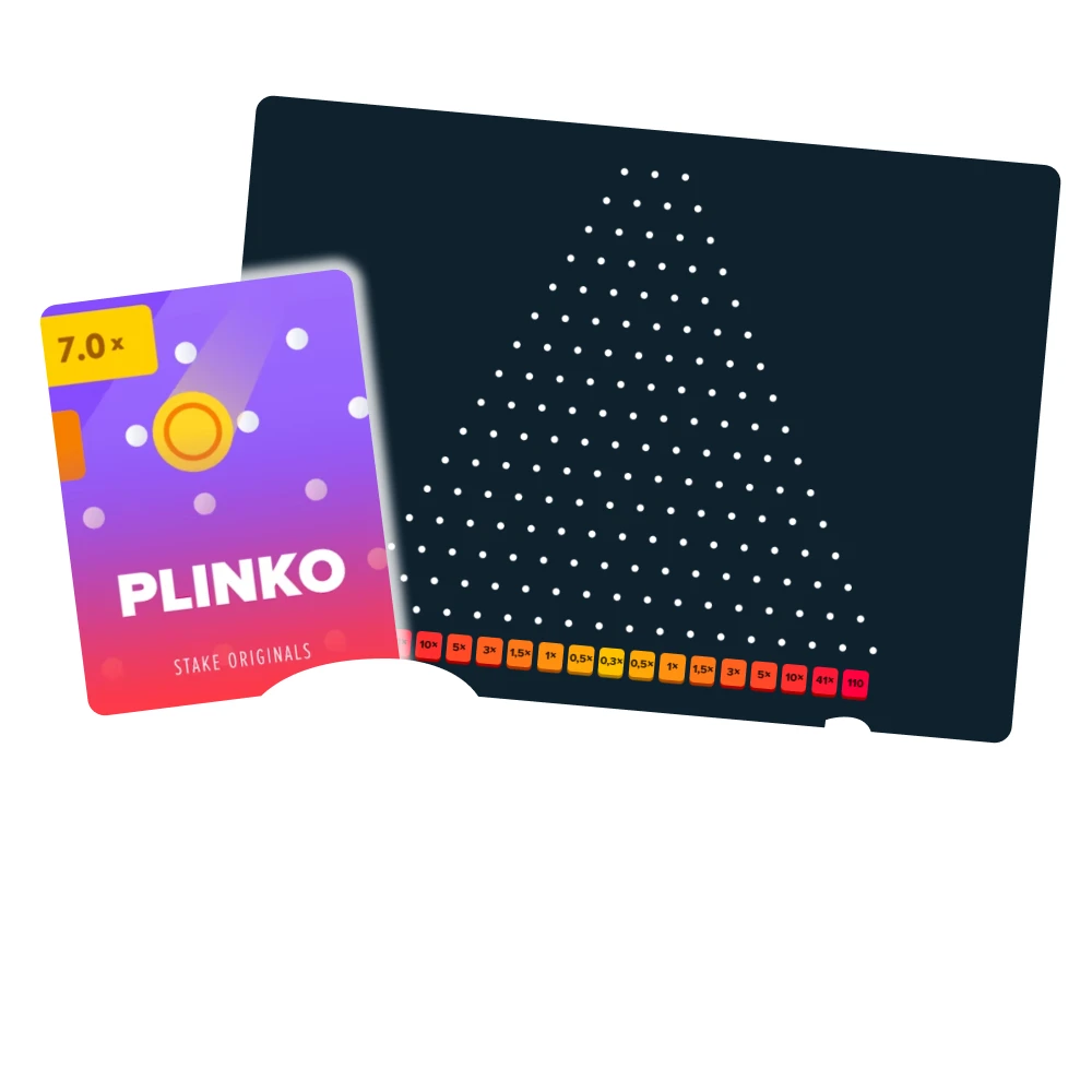 Stake Originals ofrece a los jugadores el juego Plinko.