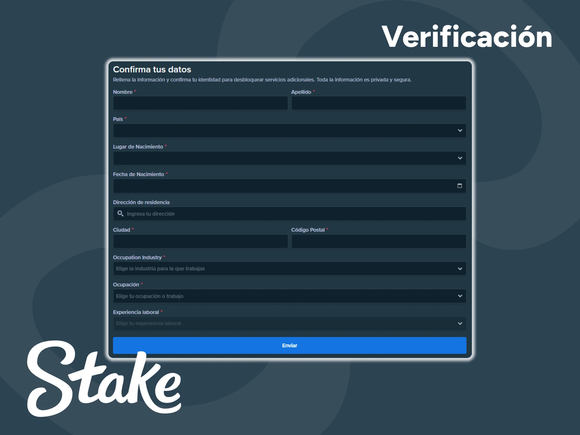 Supera la verificación de tu cuenta de Stake para obtener acceso completo.