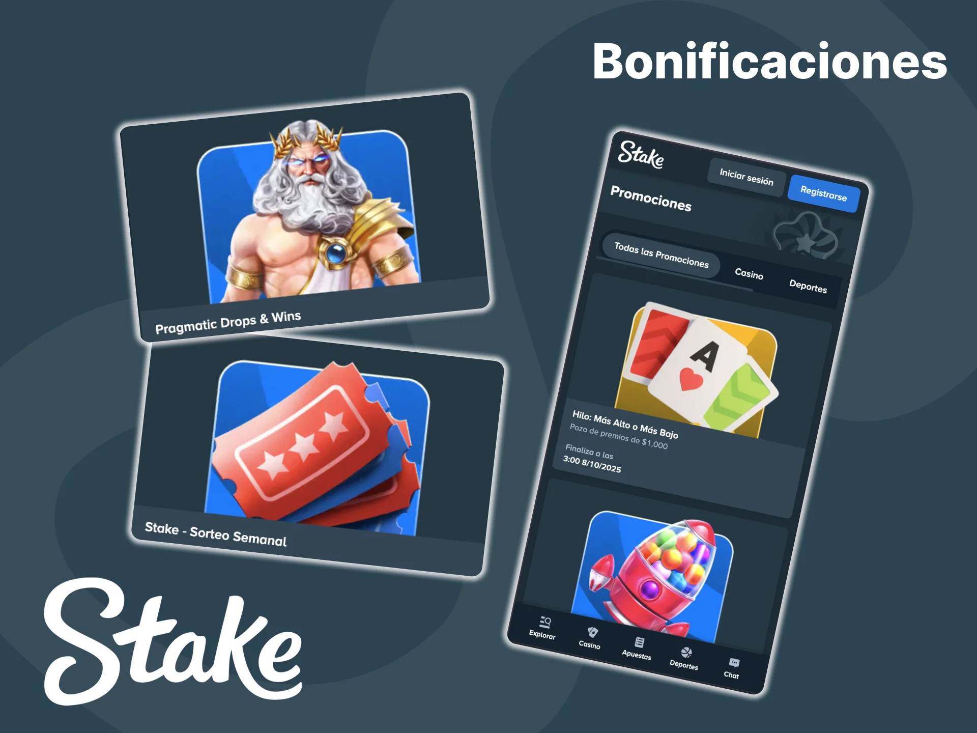 Descubra los mejores bonos y promociones disponibles en el sitio y en la aplicación Stake.
